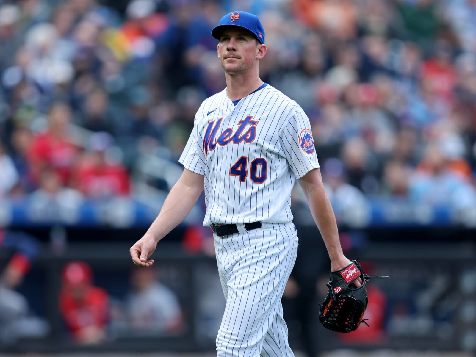 Chris Bassitt #40 - Game Used White Pinstripe Jersey - Mets vs. Padres -  7/23/22 - 7 IP, 2 ER, 11 K's, Career High in Strikeouts - Also Worn 5/2/2022  - 7 IP, 3 ER, 8 K's