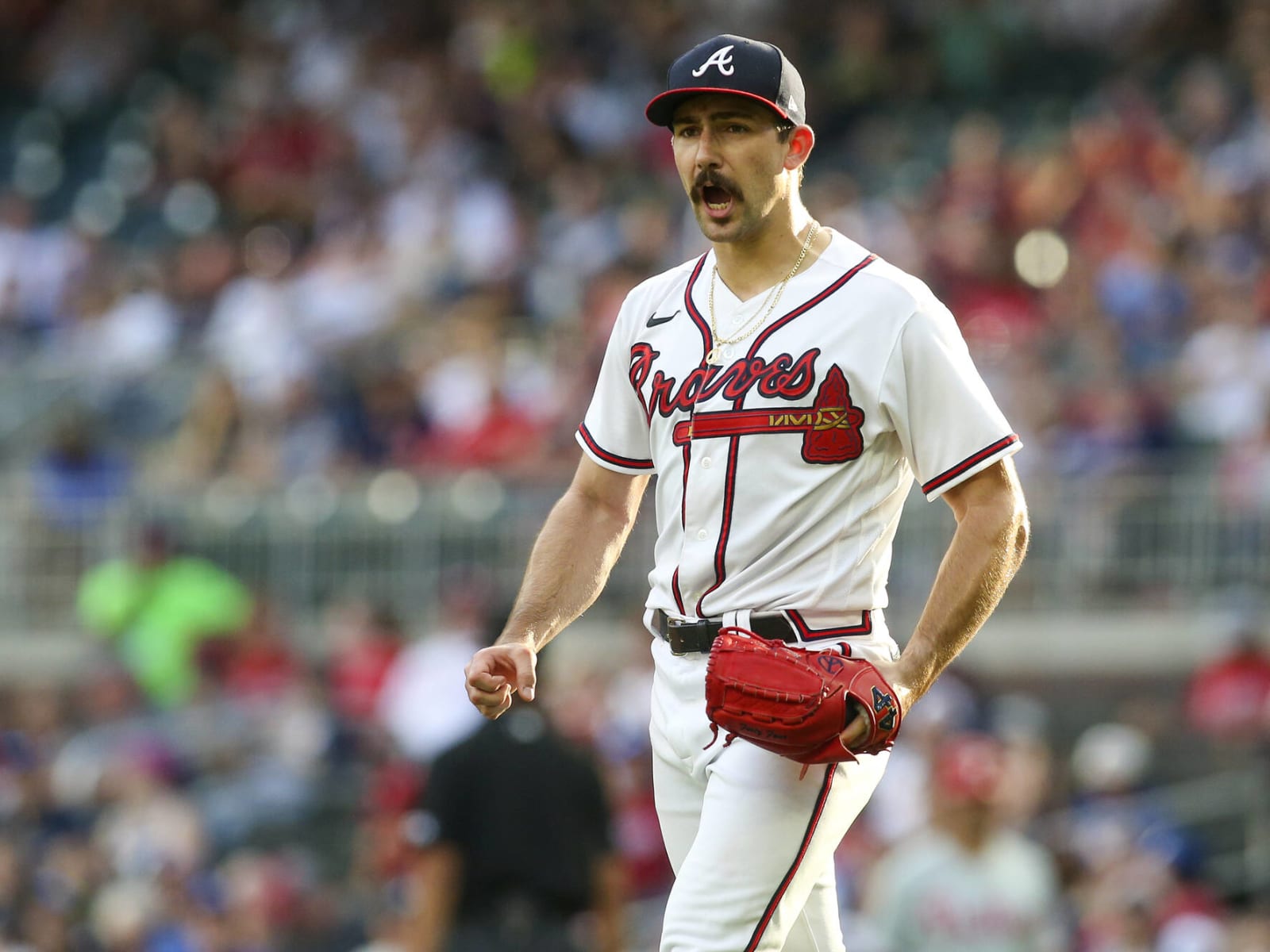 him kicking the wall has me dead. #spencerstrider #braves #baseball #a, Spencer  Strider