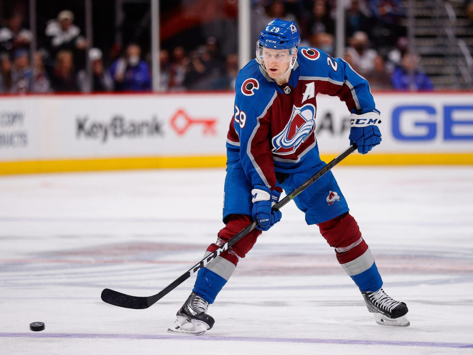 Avalanche's MacKinnon sidelined at least a week with lower-body injury