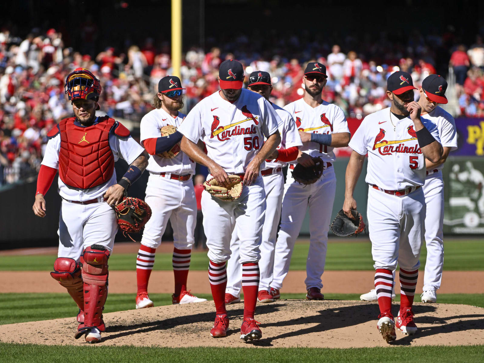 Adam Wainwright, Albert Pujols, & Yadier Molina, Opening Day, 2022