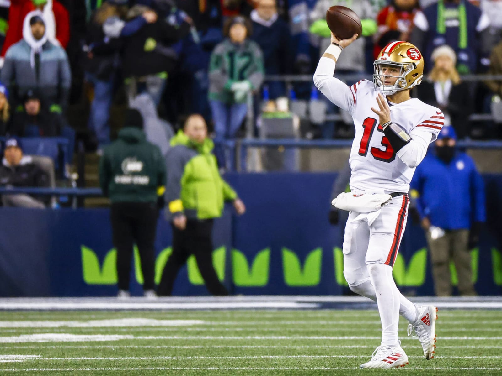 San Francisco 49ers 21-13 Seattle Seahawks: Brock Purdy throws two TDs as  49ers clinch NFC West division title on Thursday night, NFL News