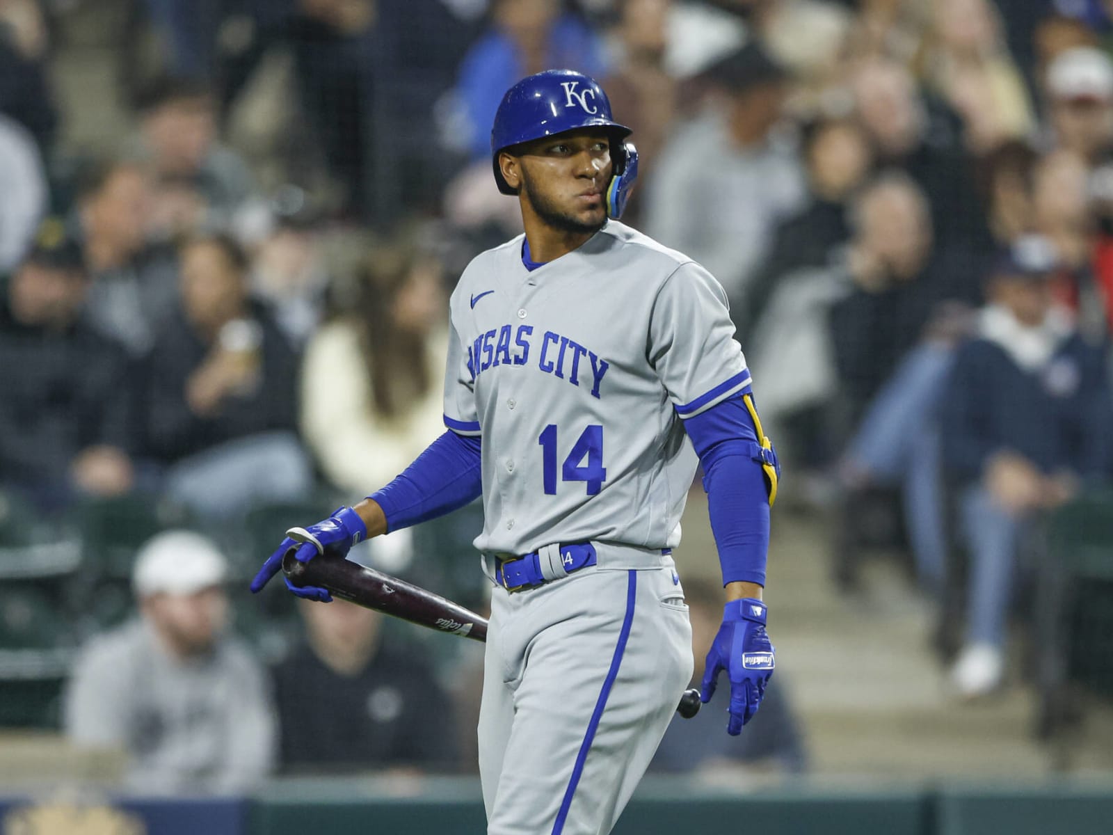 Royals scoreboard starts smoking after being hit by home run