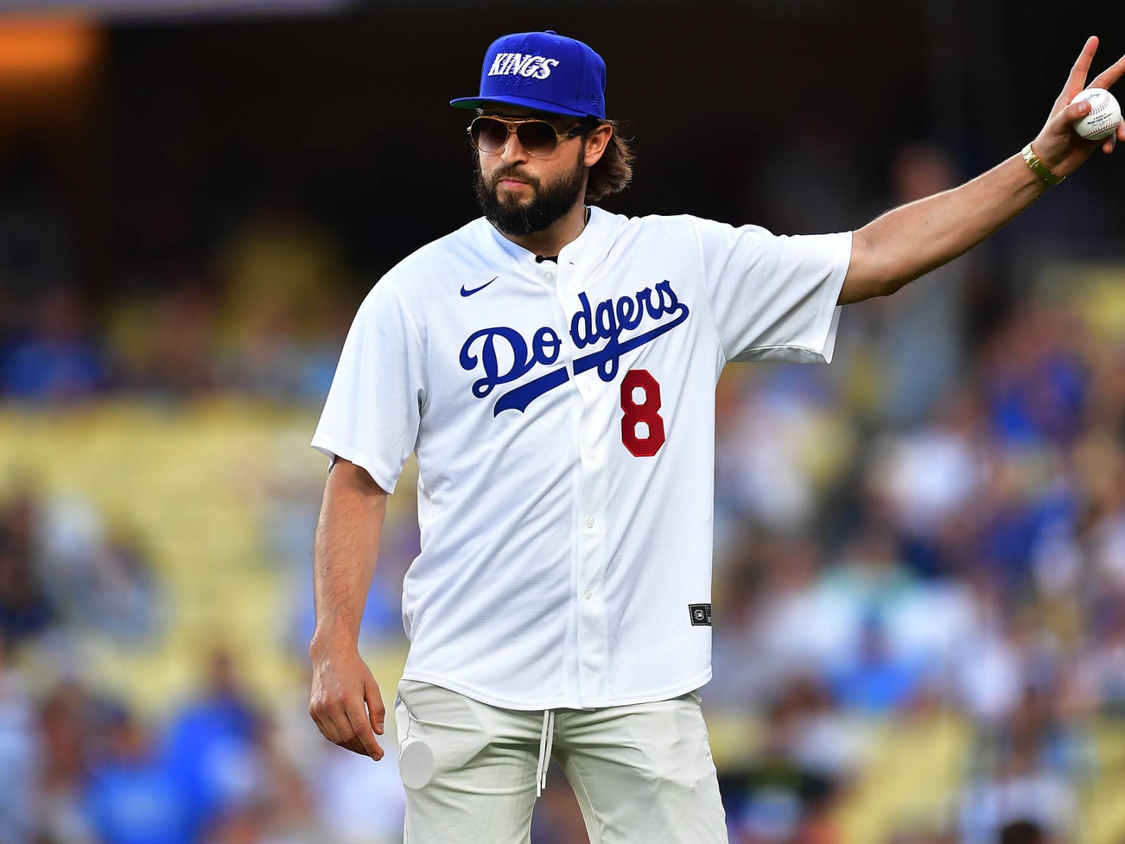 Watch: Drew Doughty & Trevor Moore At Dodger Stadium For L.A. Kings Night