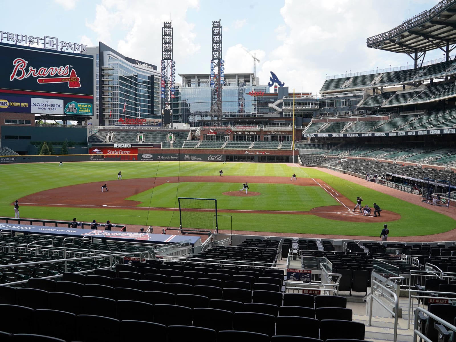 Braves remove 'Chop On' sign from entrance to Truist Park