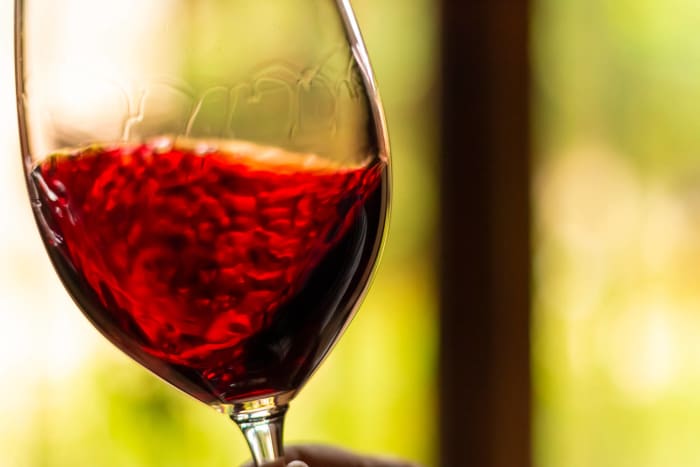 Swirl the wine in your glass