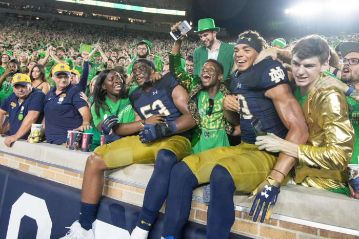 Ball State (1-0) at (8) Notre Dame (1-0), 3:30 p.m., Saturday, NBC