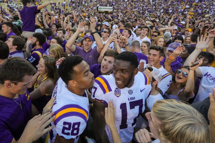 (22) Mississippi State (4-2) at (5) LSU (6-1), 7 p.m., Saturday, ESPN