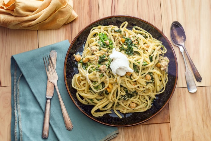 Lemon ricotta linguine