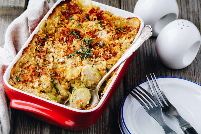 Brussels sprouts au gratin