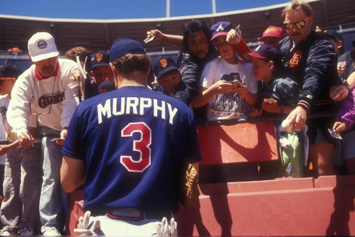 Dale Murphy Atlanta Braves Men's Red Roster Name & Number T-Shirt 