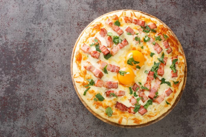 Breakfast pizza
