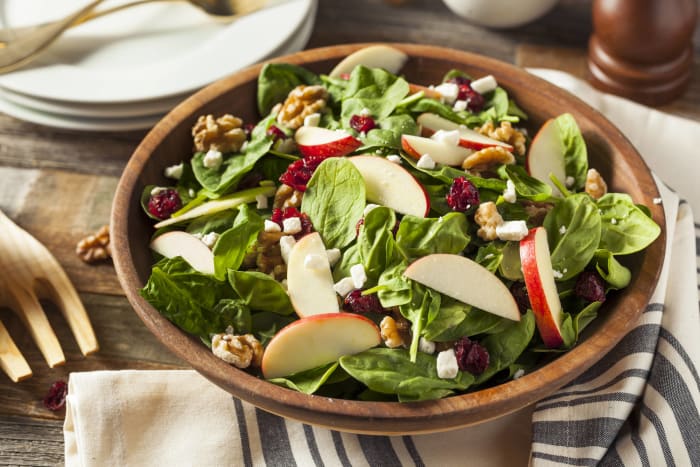Apple cranberry walnut salad