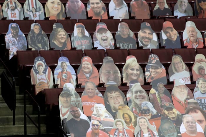 Cardboard cut-out fans