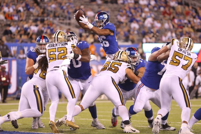 Saquon Barkley rushing yards vs. Panthers