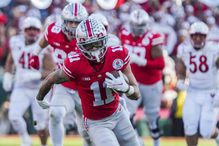 Houston Texans (via Browns): Jaxon Smith-Njiba, WR, Ohio State