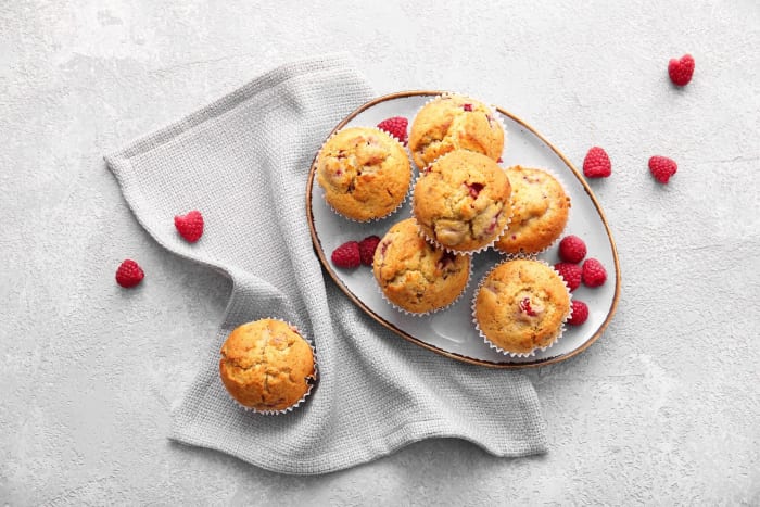 Lemon raspberry muffins