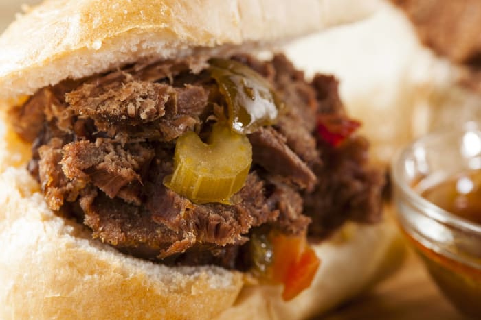 Italian beef sandwiches