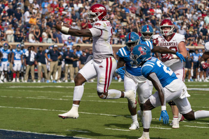 Oct. 9: No. 17 Mississippi 52, No. 13 Arkansas 51