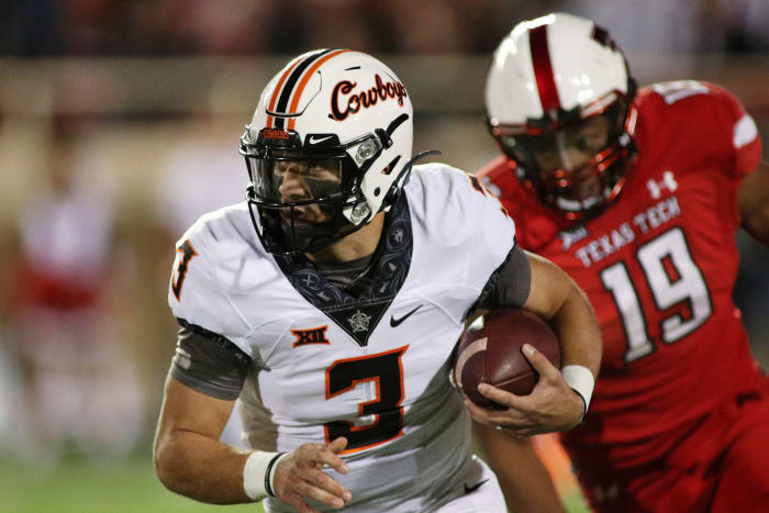 Texas Tech (3-2, 1-1 in Big 12) at No. 7 Oklahoma State (4-0, 1-0 in Big 12), 3:30 p.m., Saturday, FS1