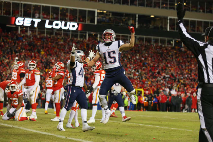 How many receptions will Chris Hogan have?