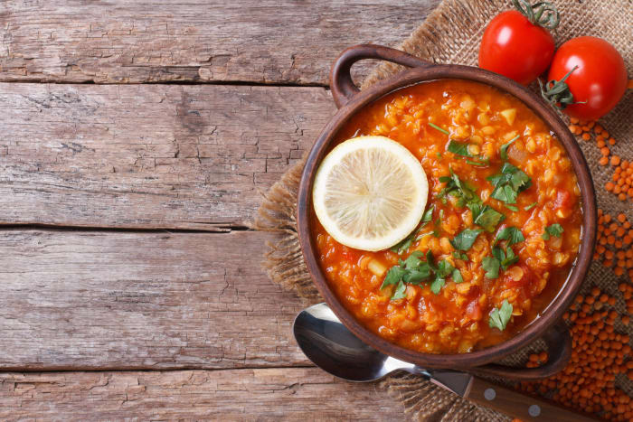 Lentil and bulgur soup