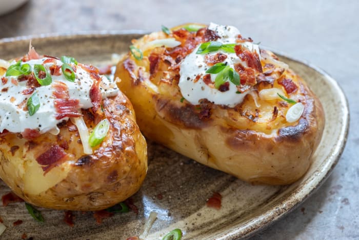 Twice ”baked” potatoes