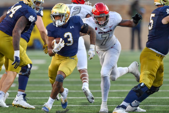 No. 20 Notre Dame (6-3) vs. Navy (3-6) (at Baltimore, MD), Noon, Saturday, ABC