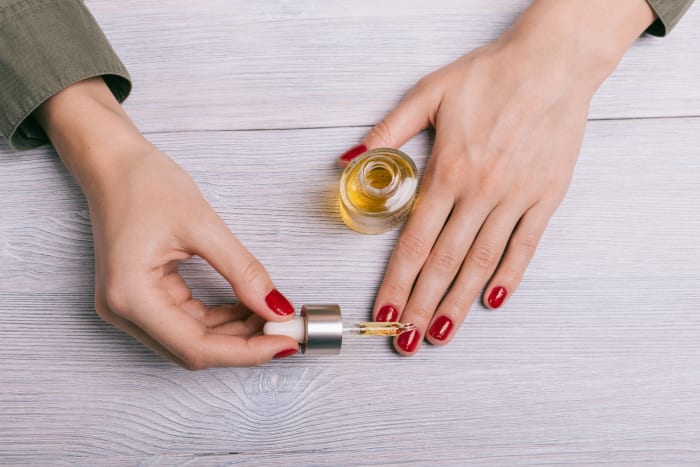Be generous with cuticle oil