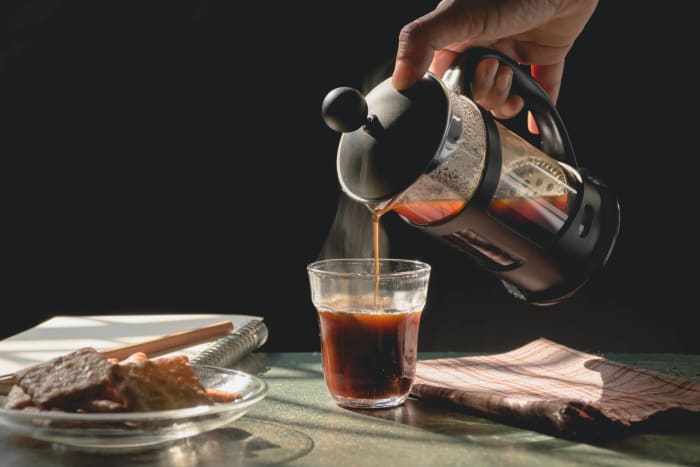 Swap a French press for paper coffee filters