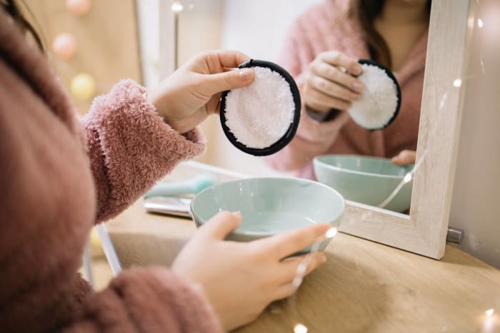 Invest in reusable makeup remover pads