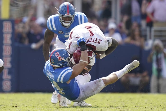 No. 14 Mississippi (8-2, 4-2 in SEC) at Arkansas (5-5, 2-4 in SEC), 7;30 p.m., SEC Network