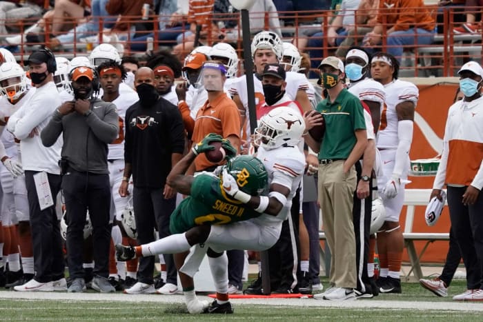 New York Jets (via Seahawks): Jalen Green, CB, Texas