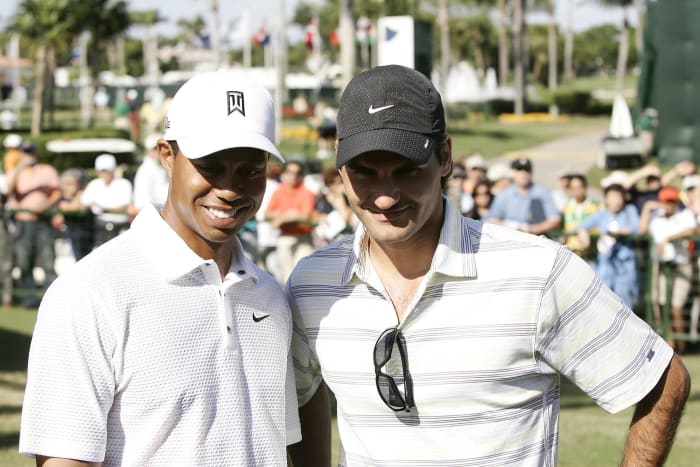 Tiger Woods and Roger Federer