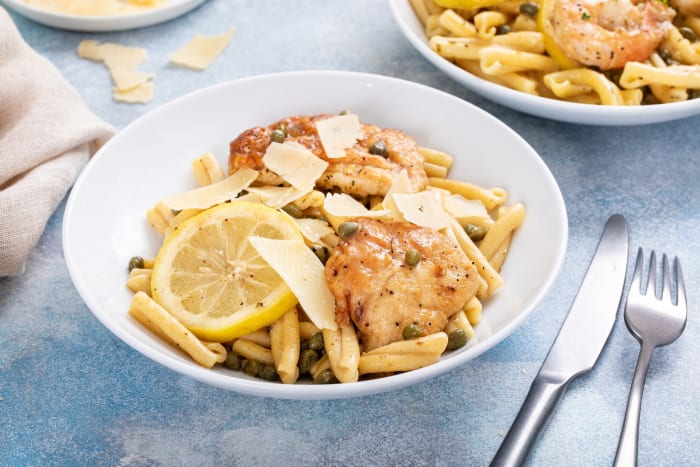 Chicken piccata pasta