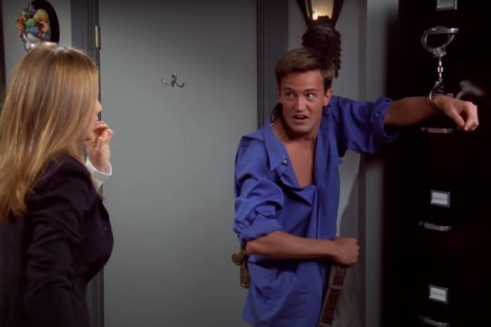 Handcuffed in the office