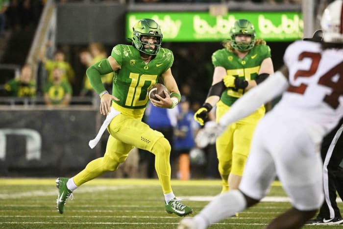 No. 12 Oregon (4-1, 2-0 in Pac-12) at Arizona (3-2, 1-1 in Pac-12), 9 p.m., Saturday, Pac-12 Network