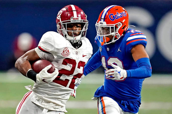 New York Jets (via Seahawks): Najee Harris, RB, Alabama