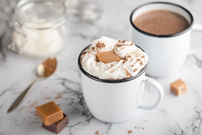 Salted caramel hot chocolate