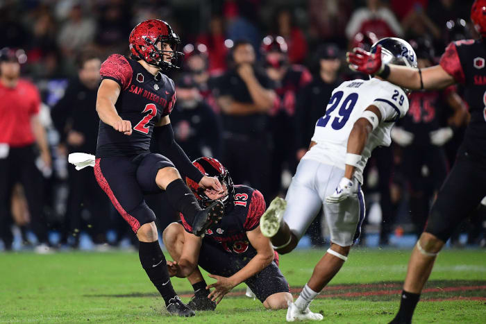 No. 19 San Diego State (9-1, 5-1 in Mountain West) at UNLV (2-8, 2-4 in Mountain West), Friday, 11:30 p.m.,  CBS Sports Network