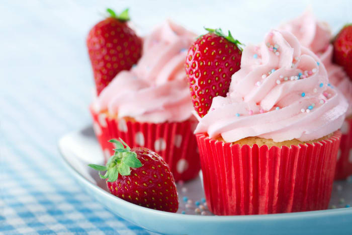 Strawberry cupcakes