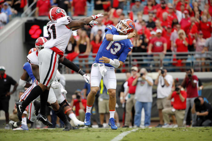 (9) Florida (6-1) vs. (7) Georgia (6-1), at Jacksonville, Fla, 3:30 p.m., Saturday, CBS