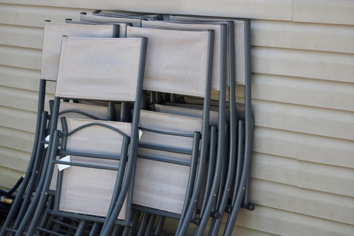 Rent a card table and folding chairs