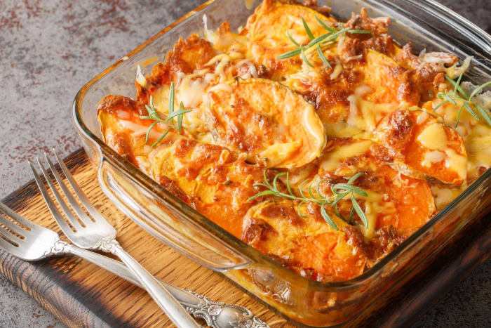 Sweet potato gratin