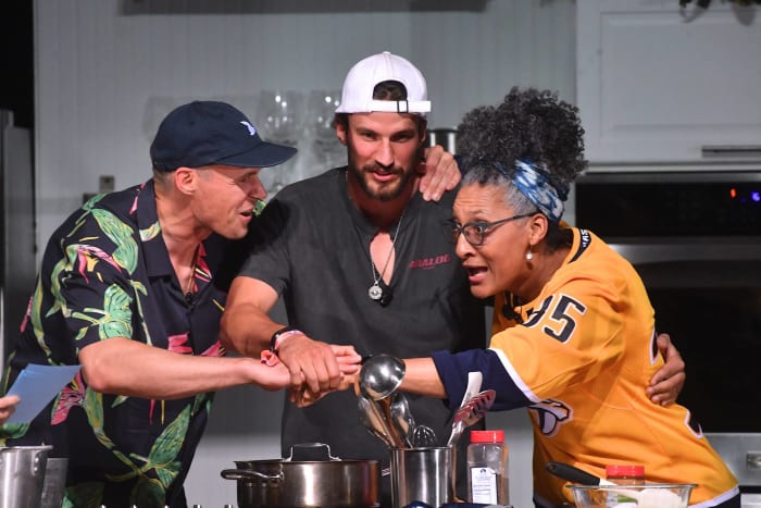 Roman Josi and Pekka Rinne