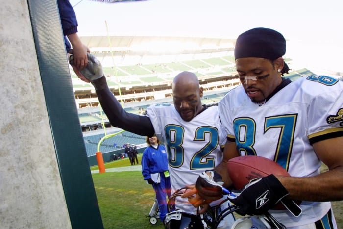 Keenan McCardell and Jimmy Smith, Jacksonville Jaguars; 1995-96