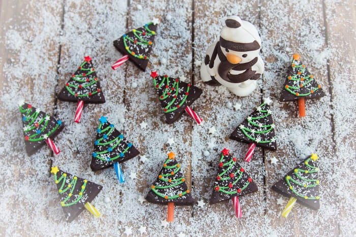 Christmas tree brownies