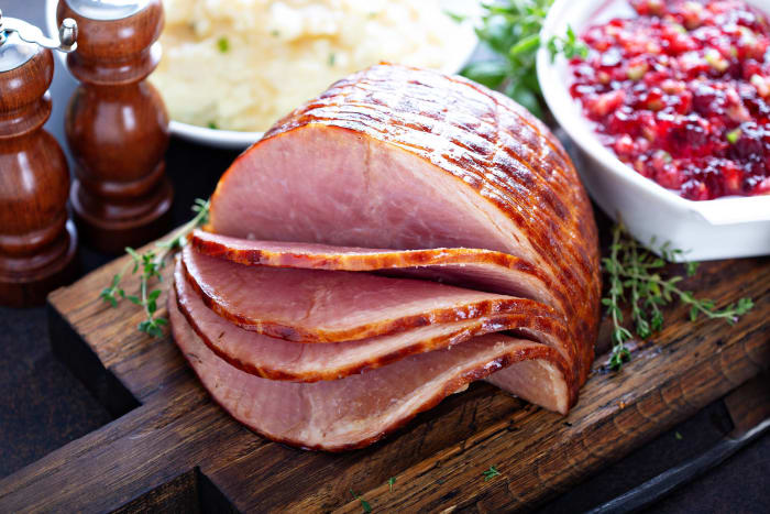 Glazed ham