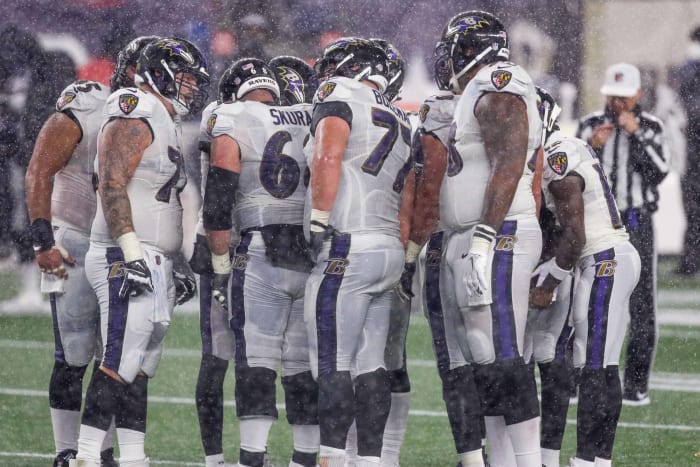 Ravens O-line a shell of dominant version