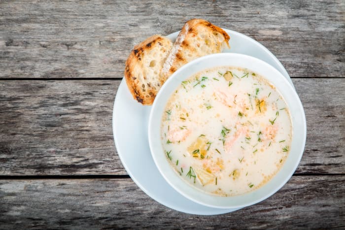 Salmon chowder