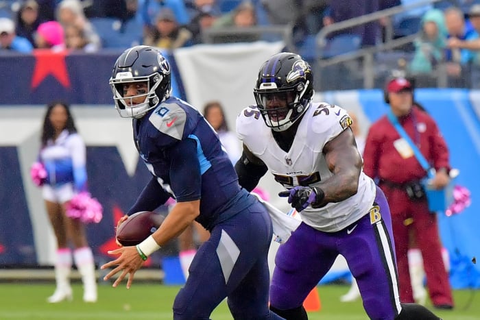 Total sacks by the Baltimore Ravens in Week 7?